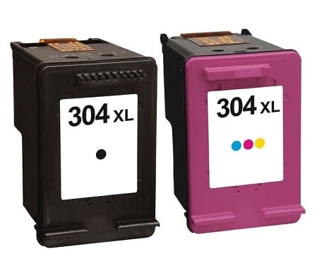 Remanufactured HP 304XL Black (N9K08AE) and 304XL Colour (N9K07AE) Ink Cartridges High Capacity
